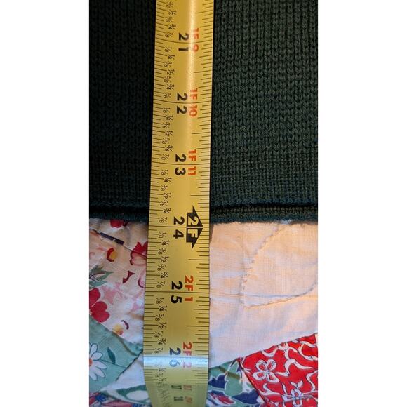 Ski Country Colorado Knitting Mills 100% Virgin Wool Green Striped Ski Sweater - Picture 10 of 11